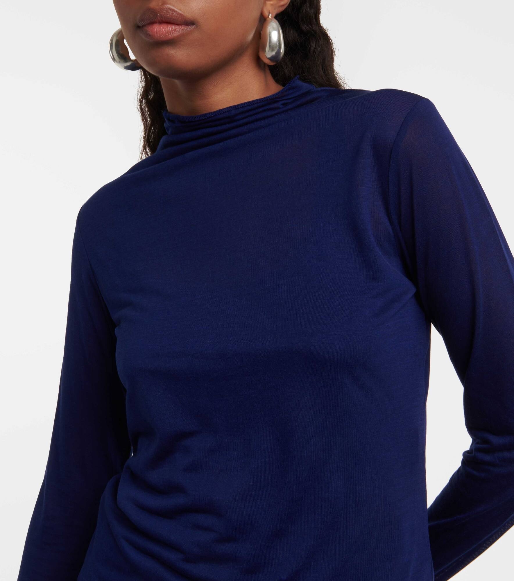 Knitted turtleneck top - 4