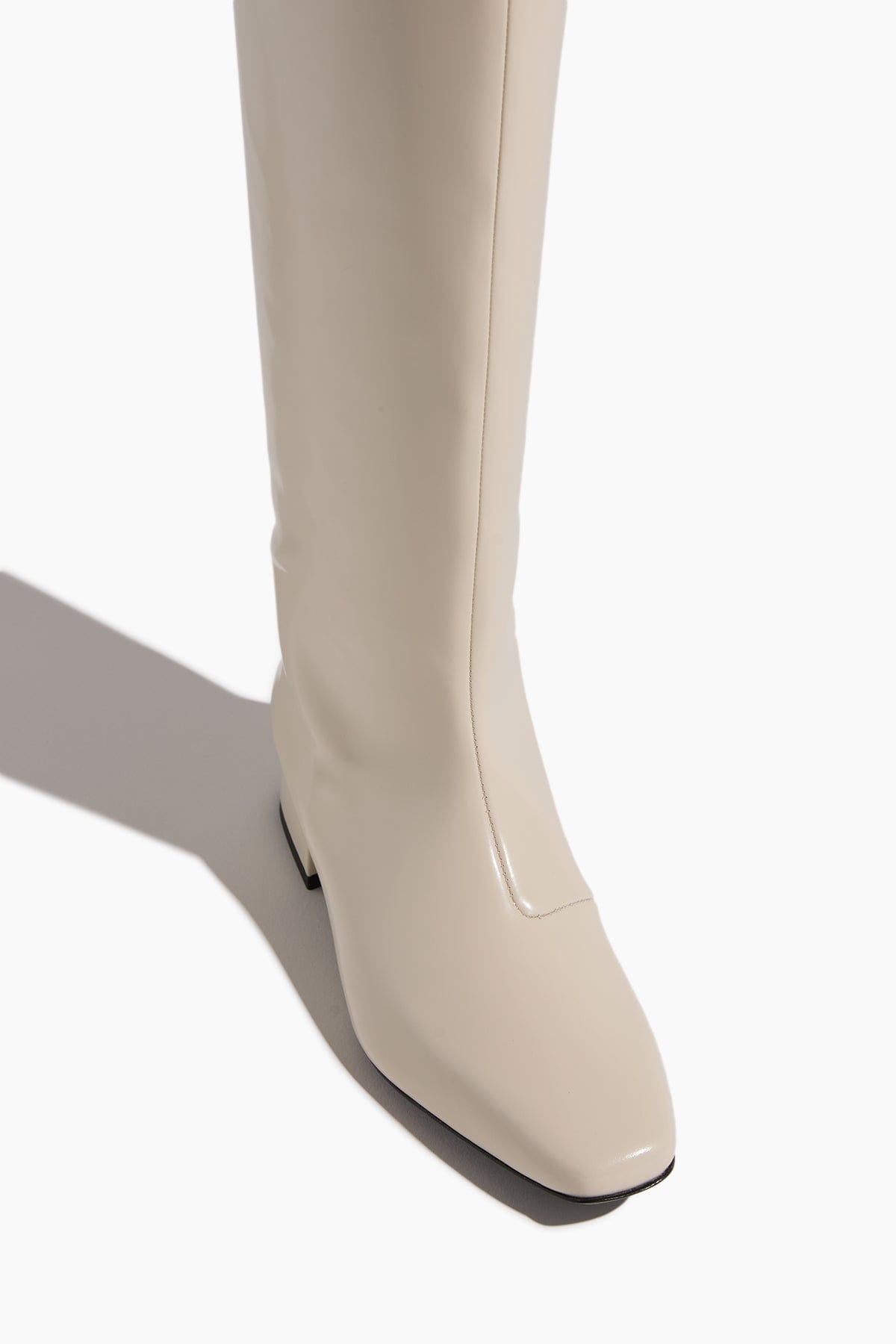 Subtle Shine Riding Boot in Dark Cream - 3