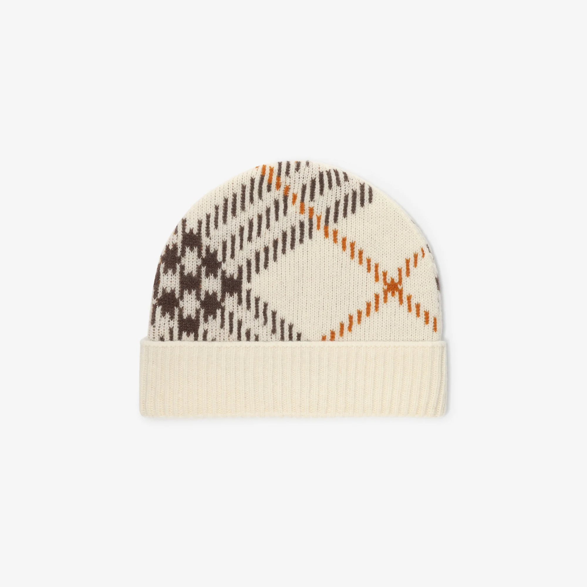 Check Cashmere Blend Beanie - 1
