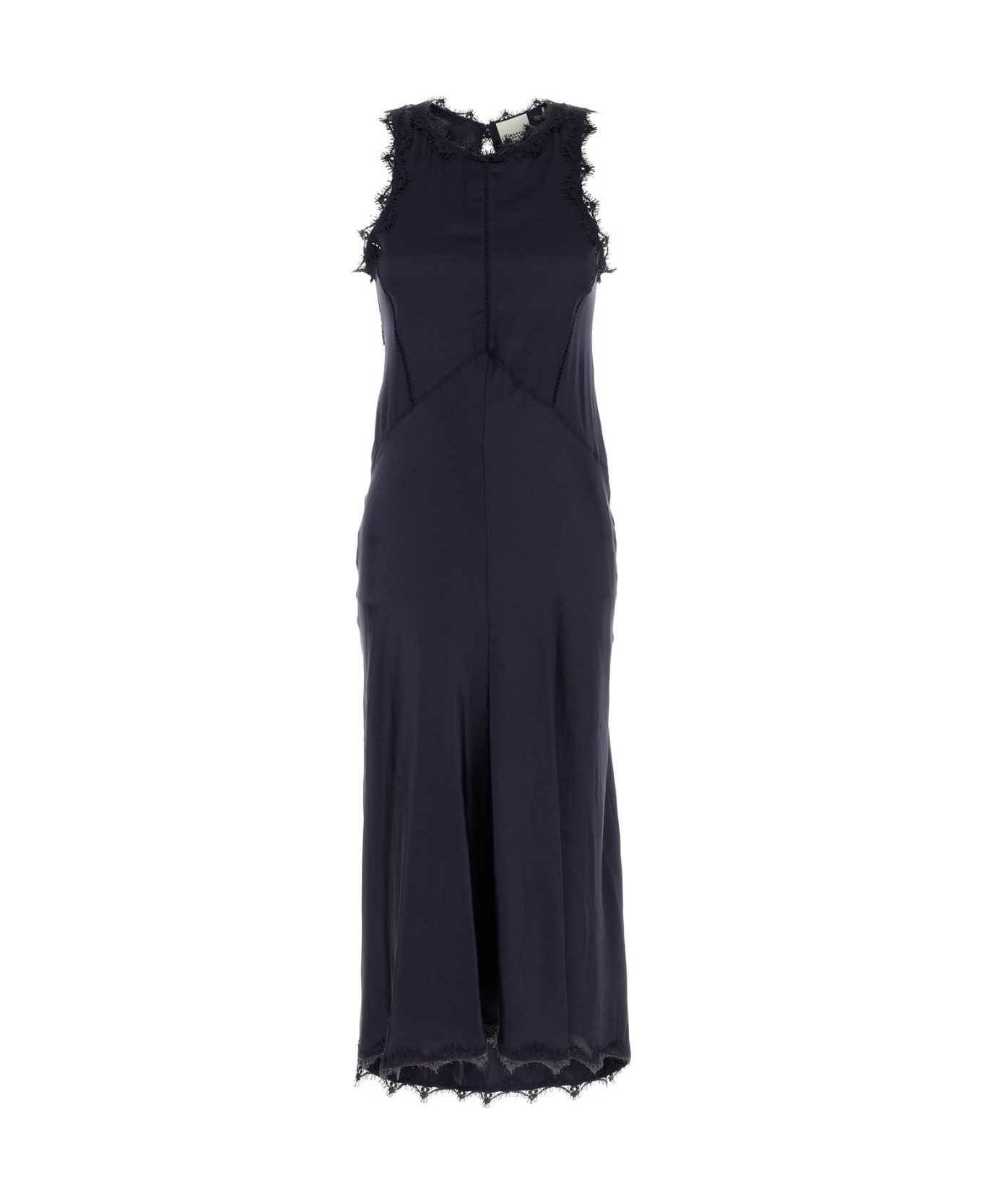 Midnight Blue Satin Jadelia Dress - 1
