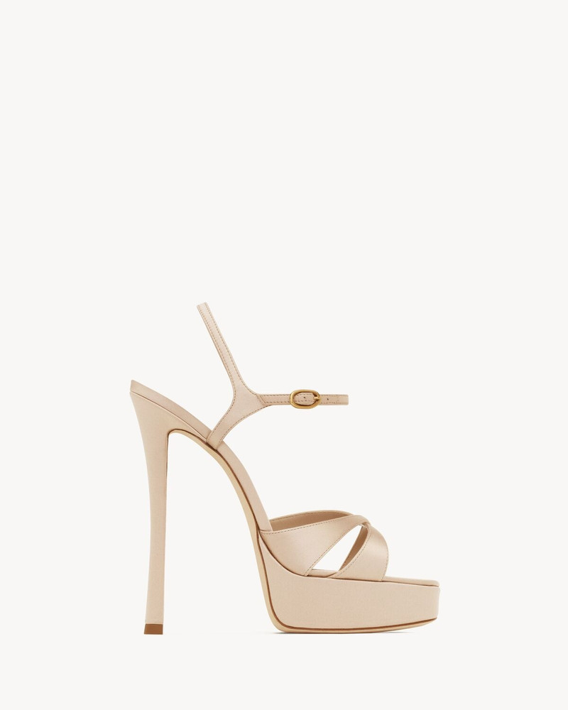 DEBBIE PLATFORM SANDALS IN SATIN CREPE - 1