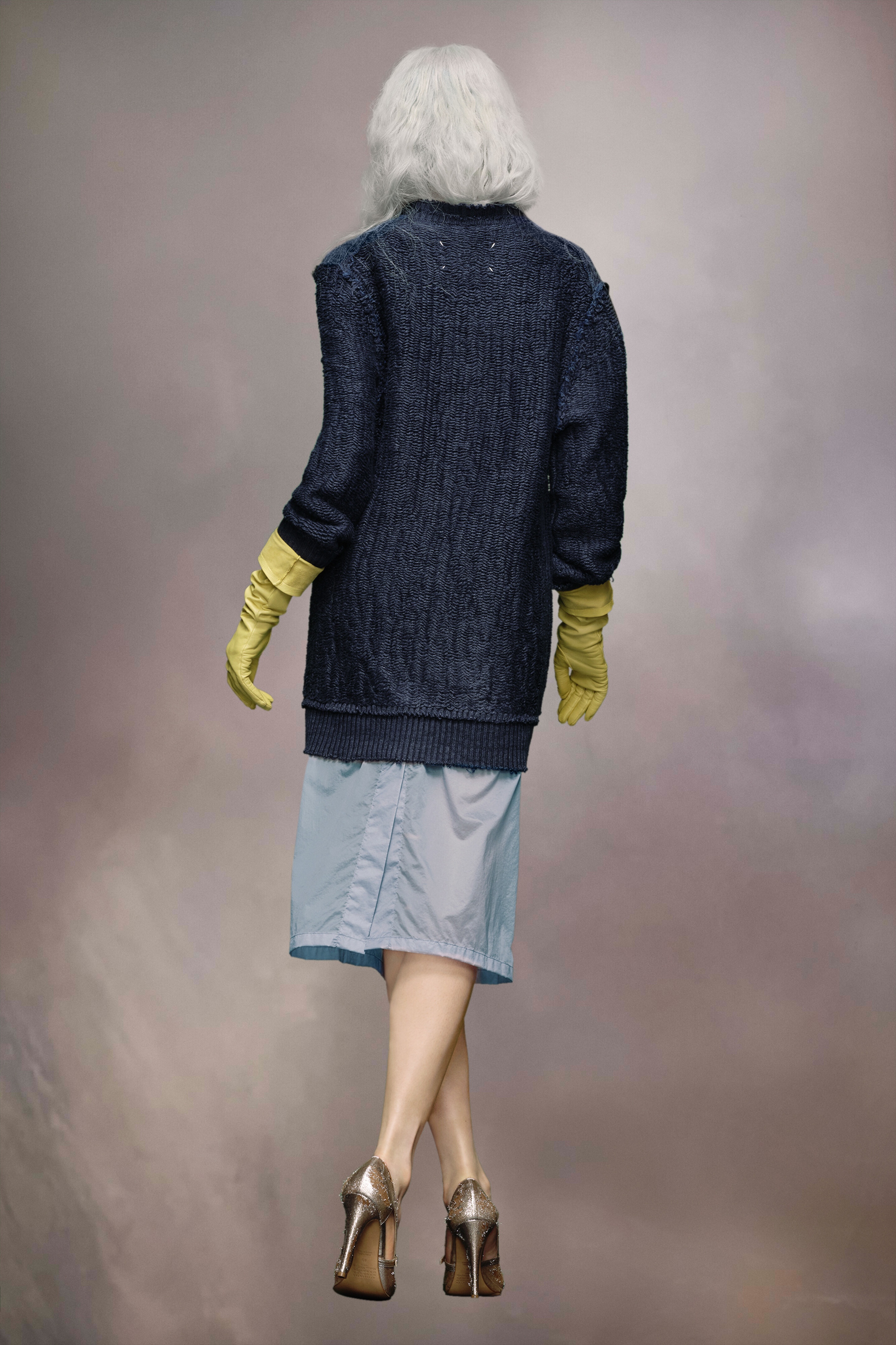 Raw woven knit sweatshirt - 3