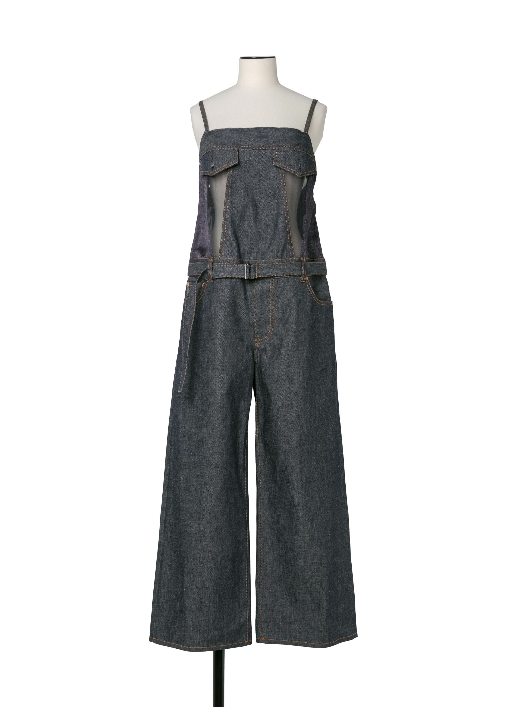 Denim Mix Jumpsuit - 1