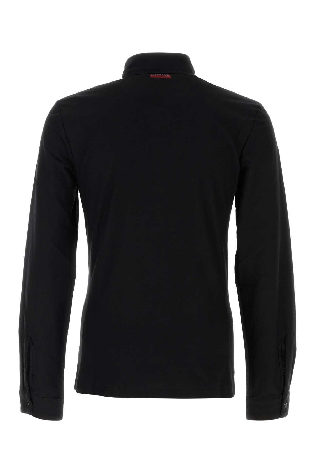 Diesel Men Black Stretch Cotton Blend S-Sun-Plain Shirt - 2