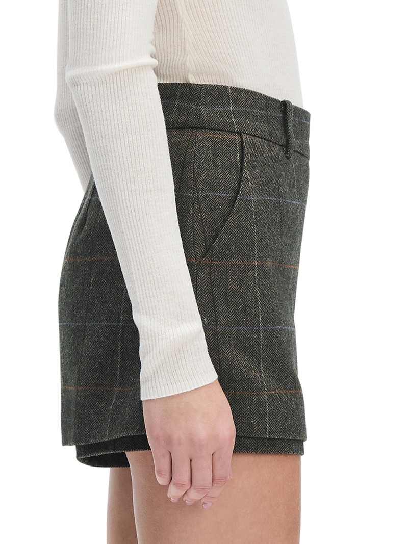 Women's Spencer Plaid High-Rise Skort - Mocha Plaid 5
