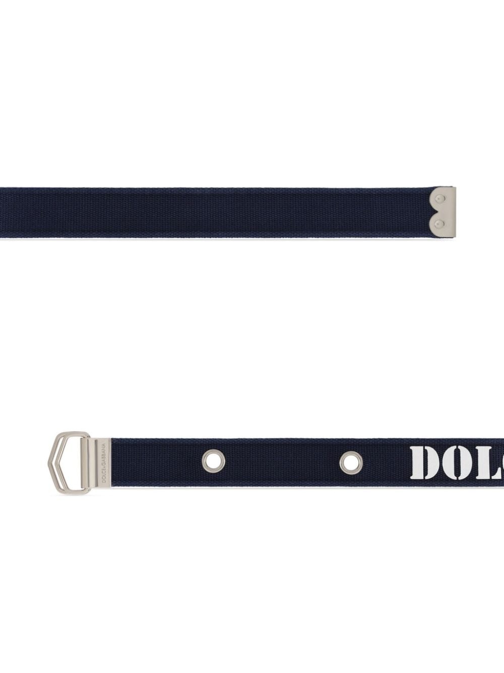 logo-print buckled belt - 2