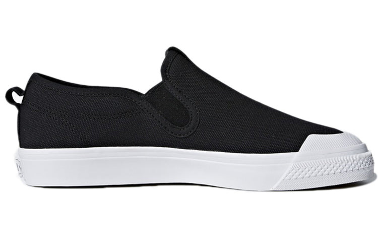 (WMNS) adidas originals Nizza Slipon 'Black White' CQ3104 - 2