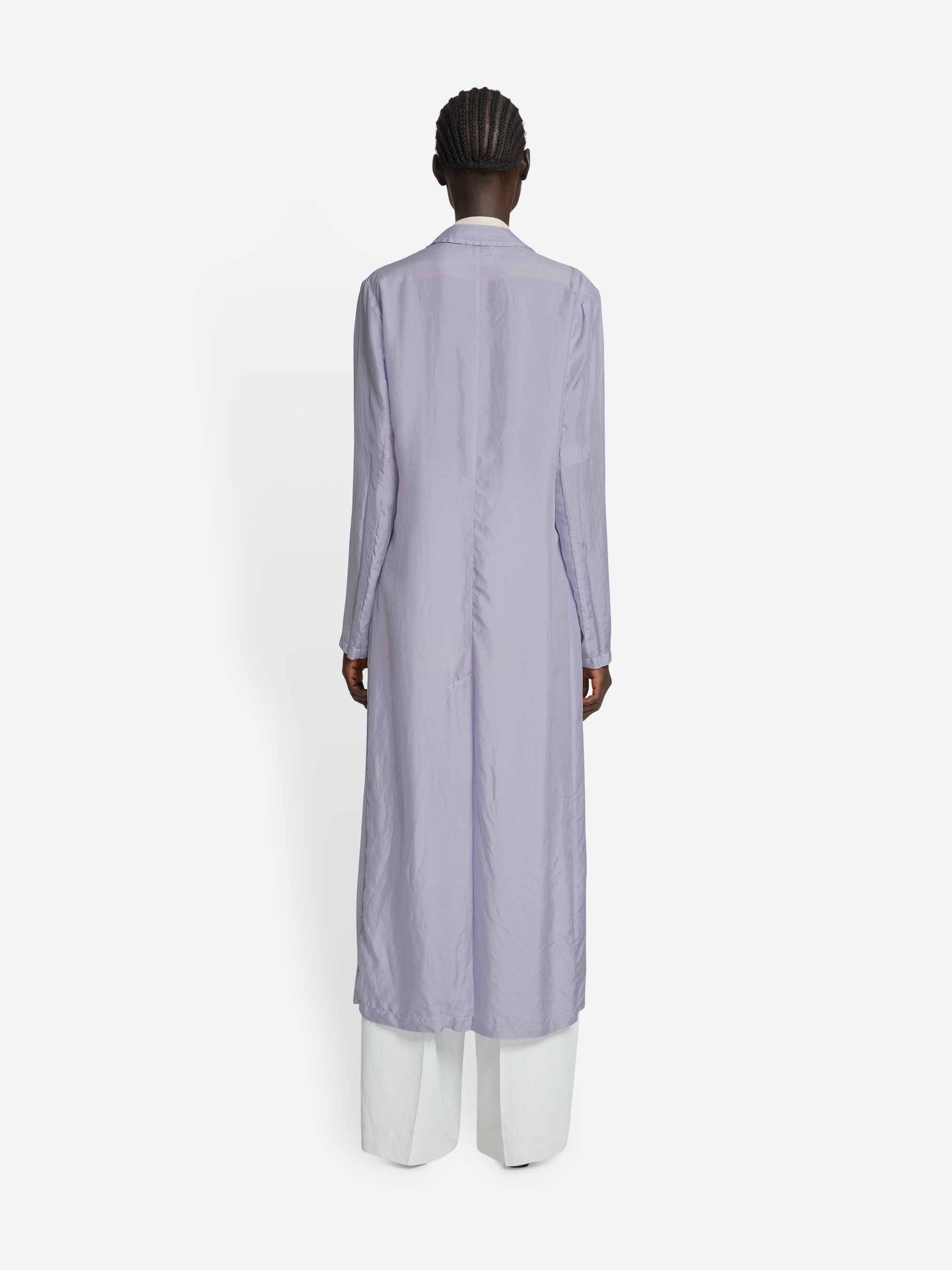 LONG SILK BLAZER - 4