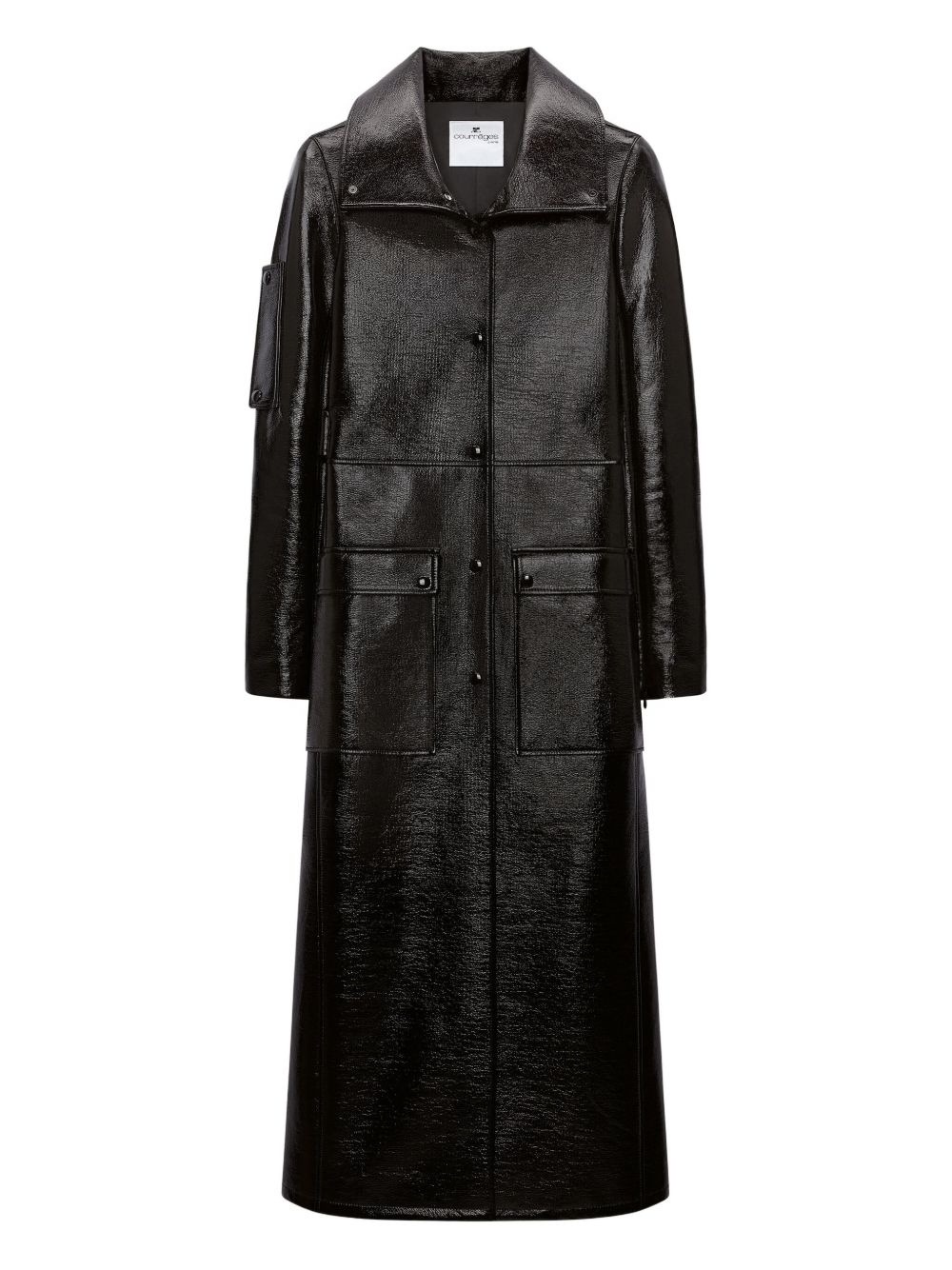 high-shine trench coat - 6