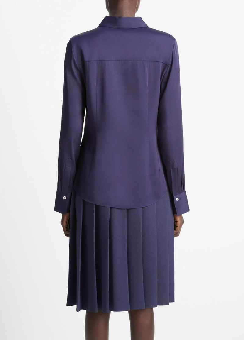 Vince Silk-Blend Slim Button-Front Blouse outlook