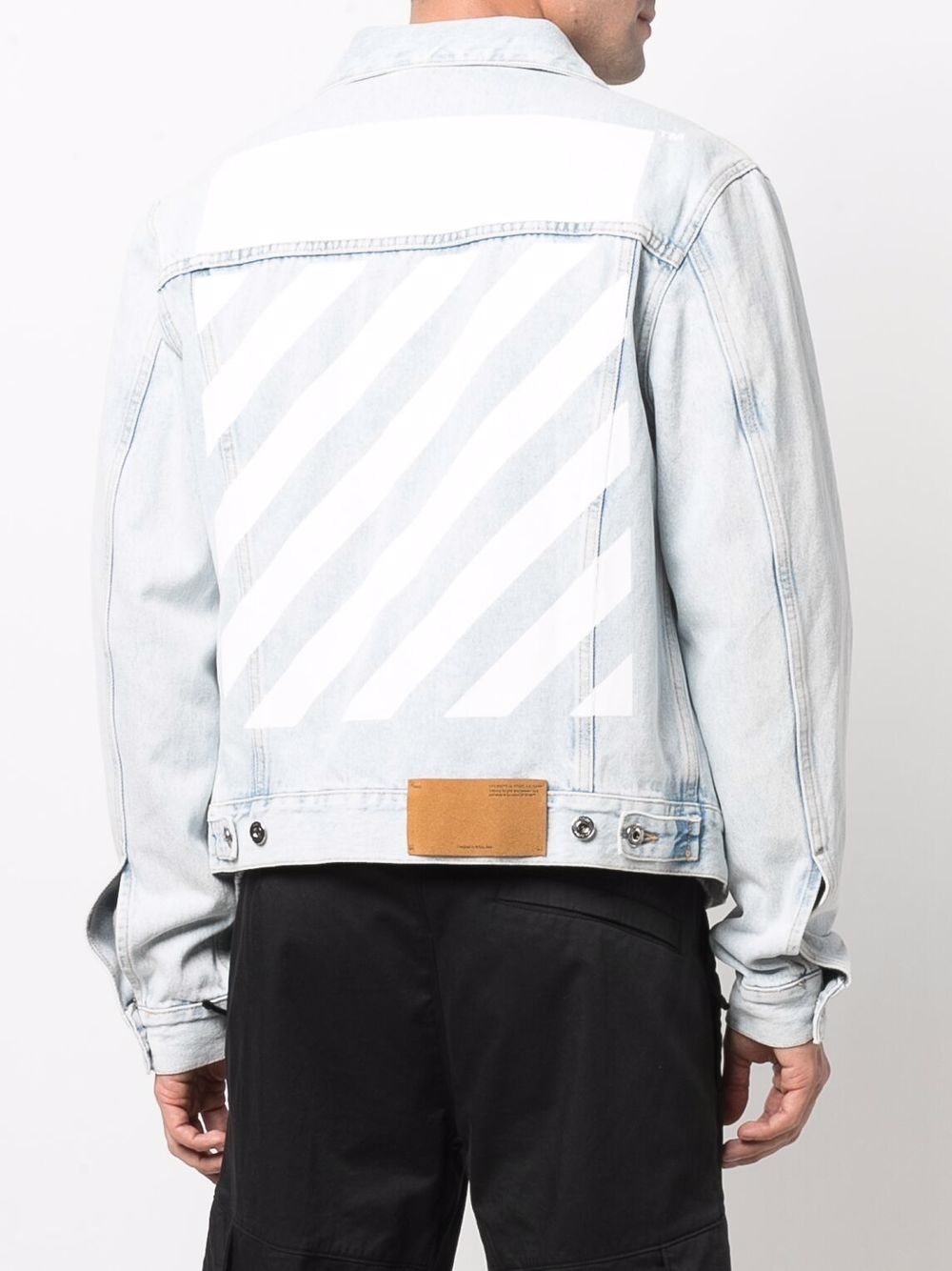 bleached-effect denim jacket - 4