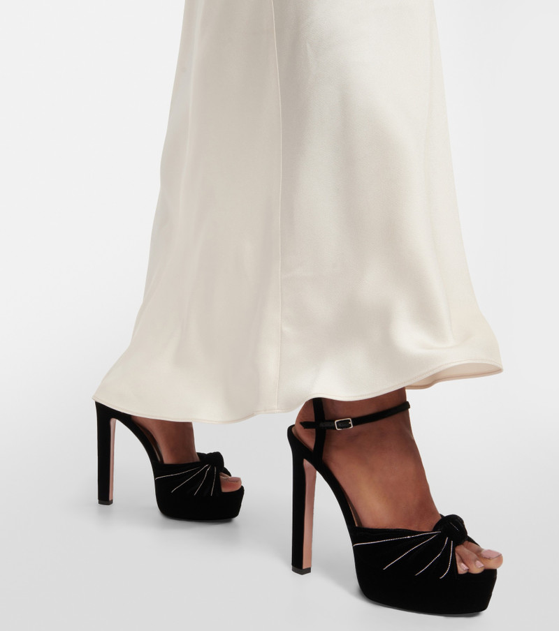 Atelier velvet platform sandals 4