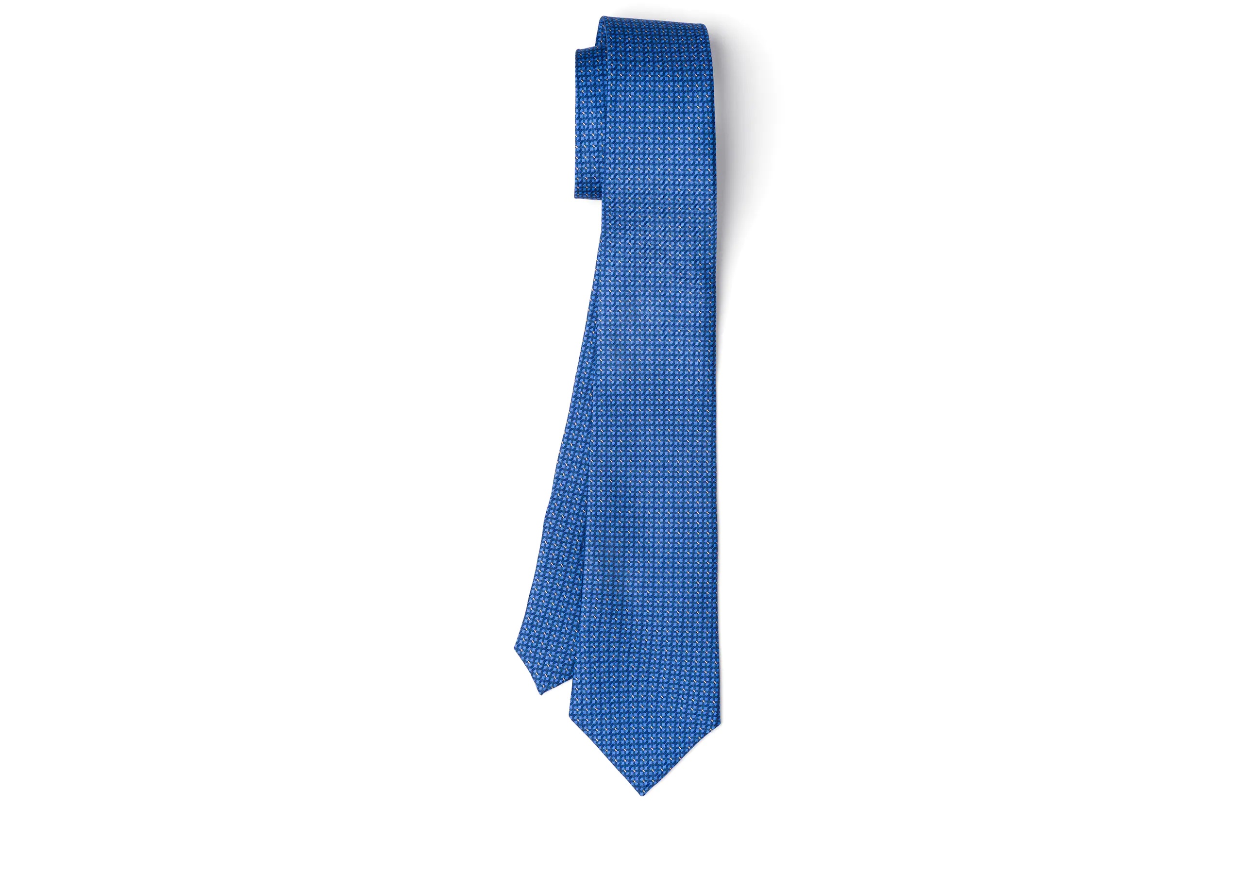 Chain print tie
Printed Silk Twill Navy - 1