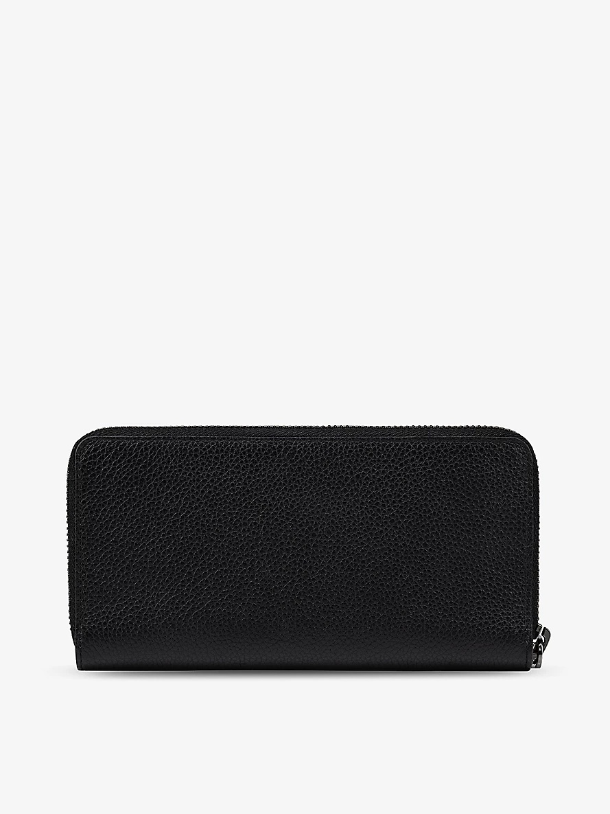 F.A.V. branded-tab grained-leather wallet - 3