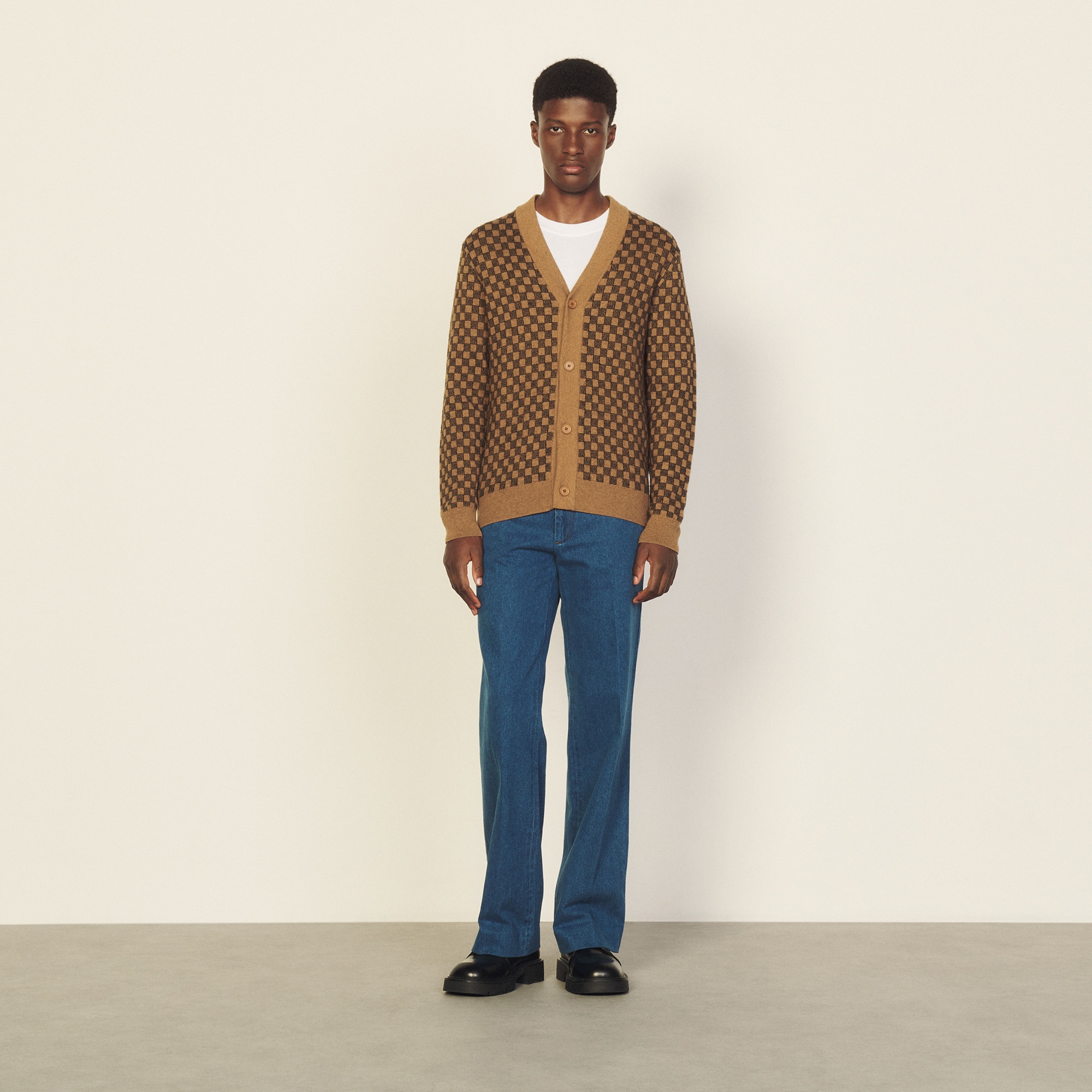 Jacquard knit cardigan - 6