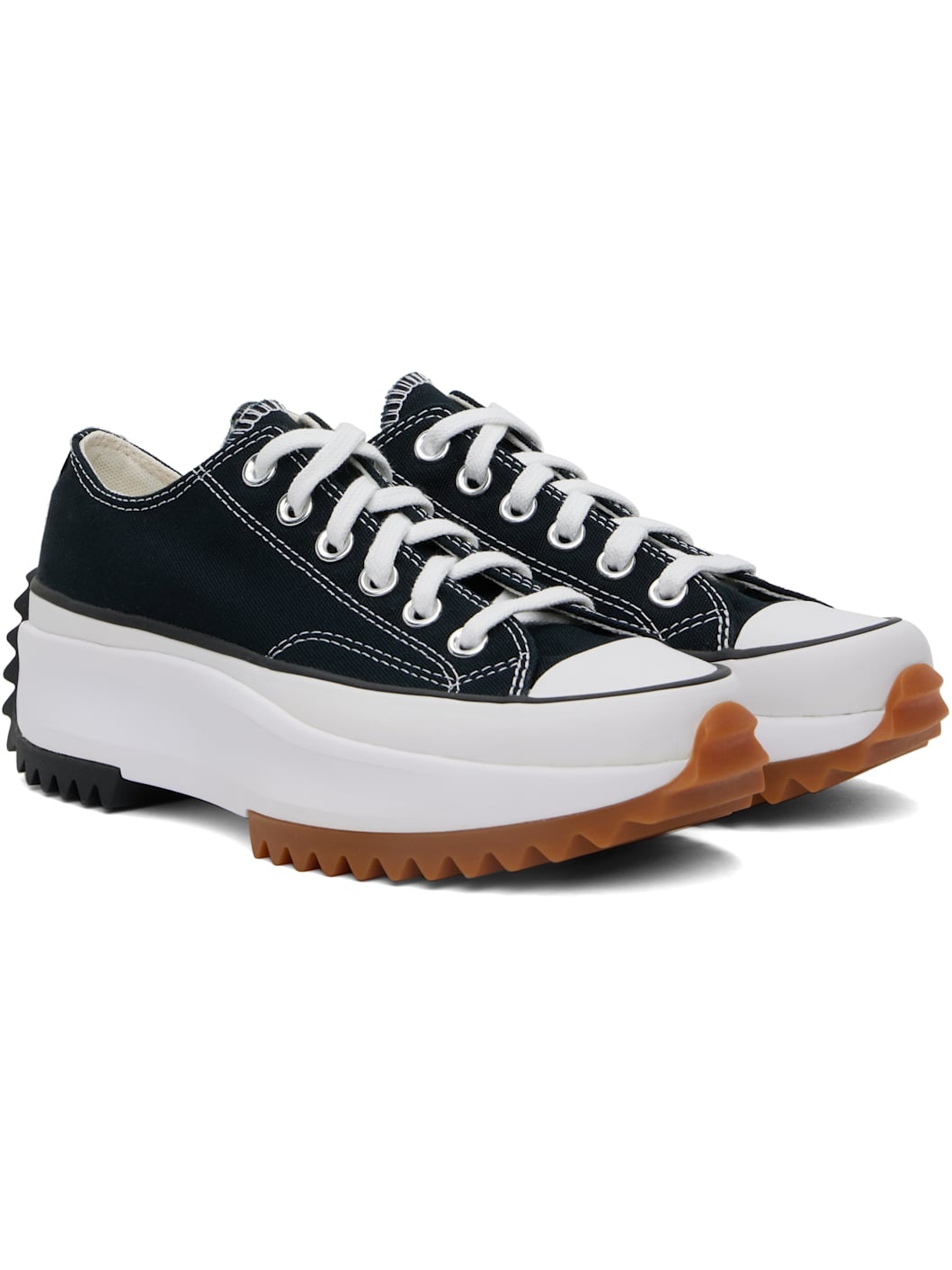 Black Run Star Hike Canvas Platform Sneakers - 4
