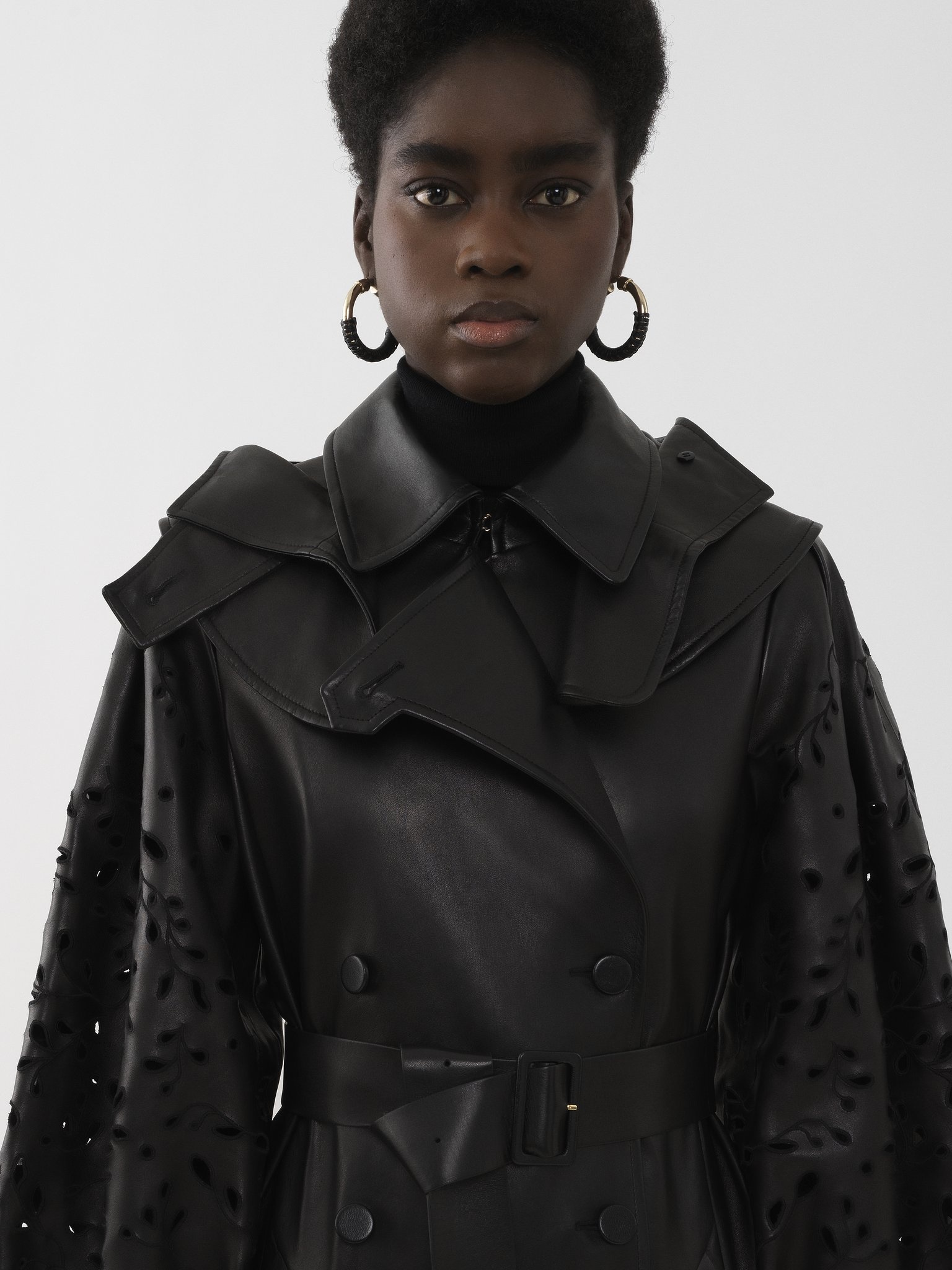 HOODED TRENCH COAT - 6