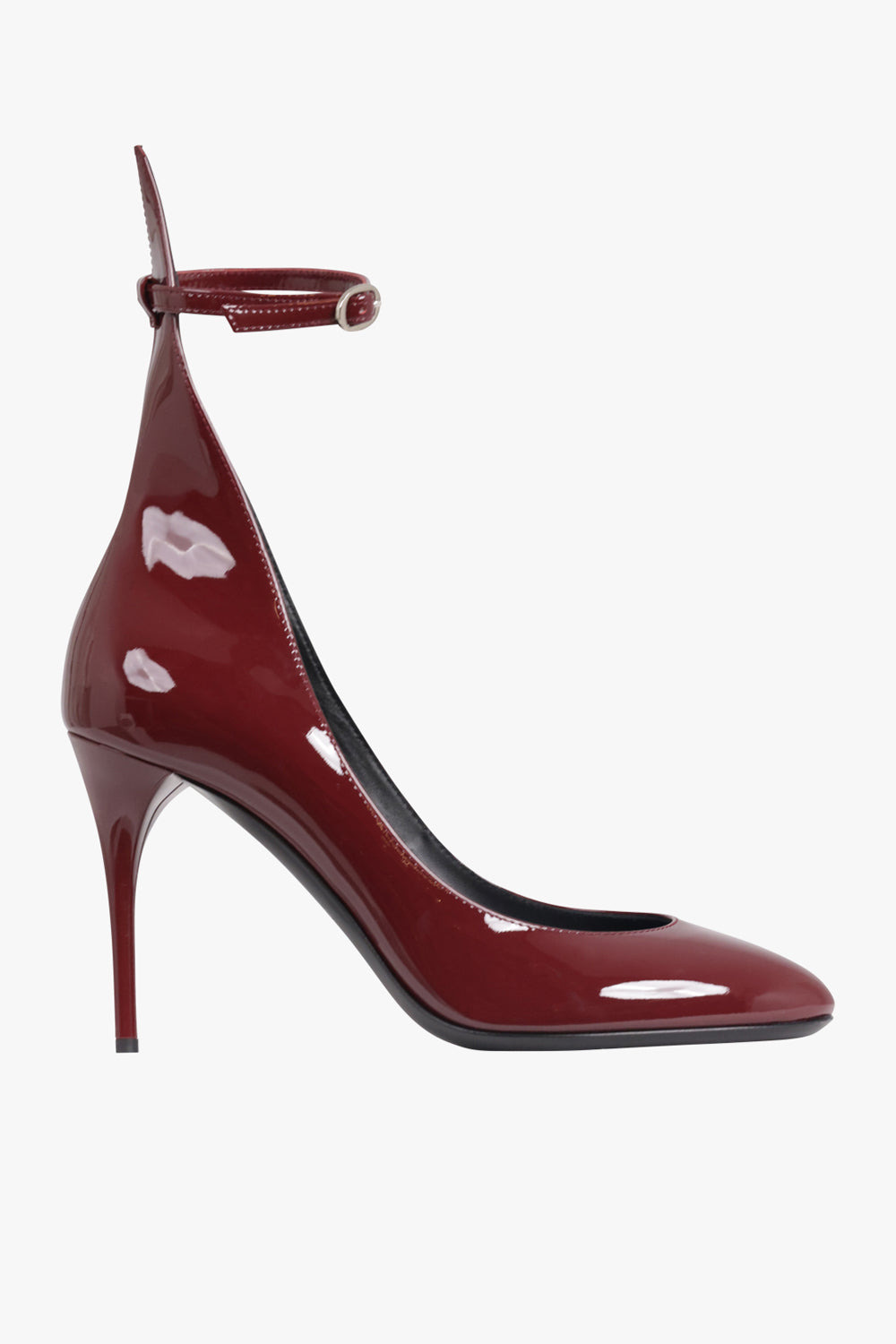 DECOLLETTE PATENT 90MM PUMP HEELS | GARNET RED - 2