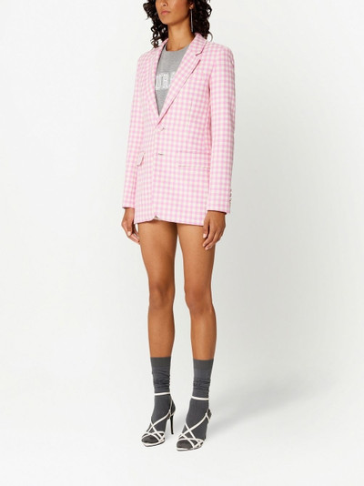 AMI Paris check-print single-breasted blazer outlook