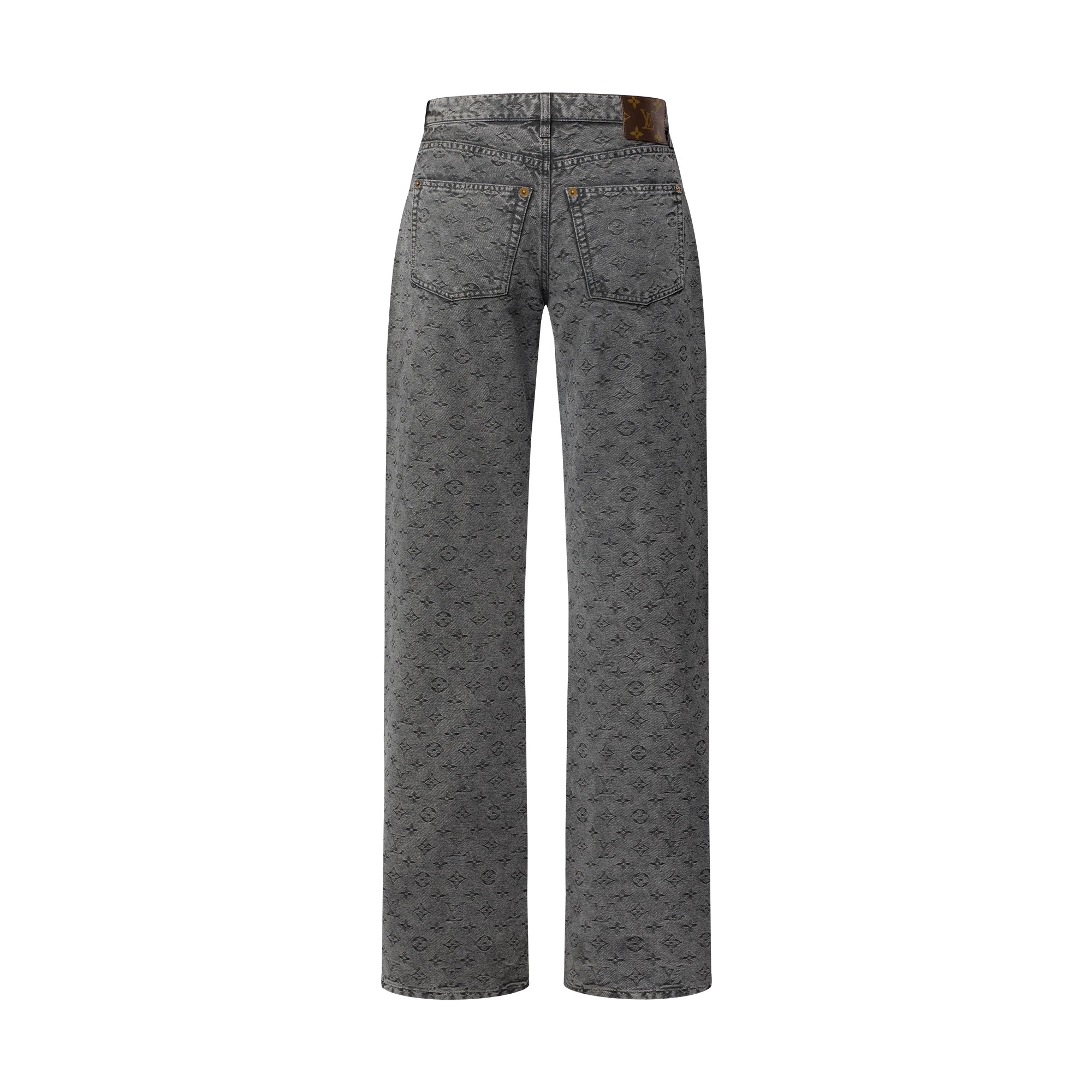 Vintage-Effect Monogram Flared Jeans - 3