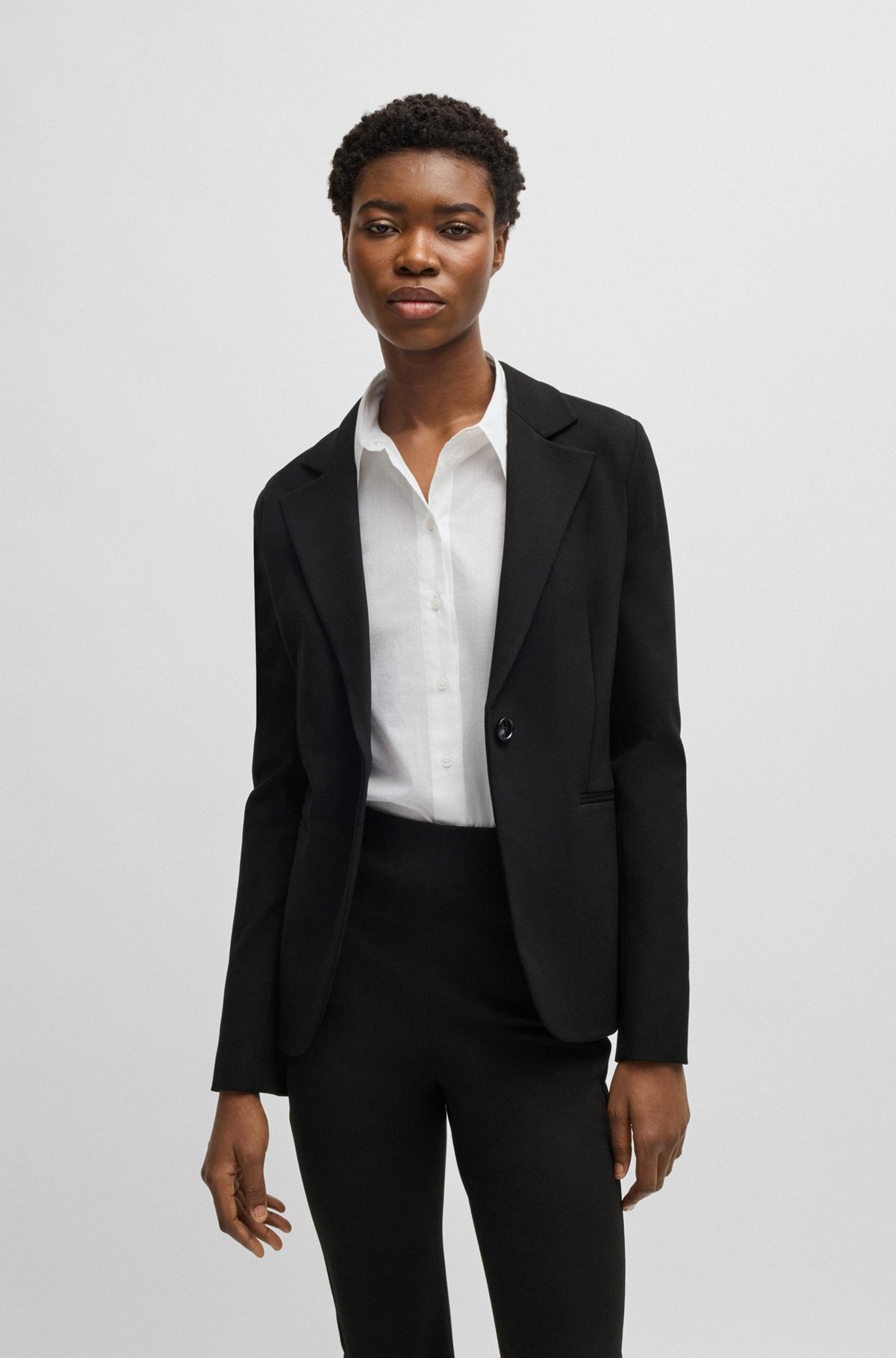 FITTED BLAZER IN STRETCH JERSEY - 2