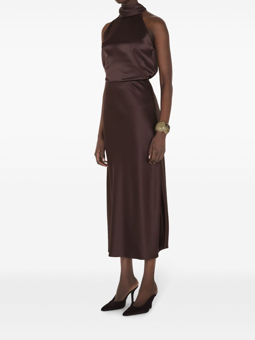 Valletta satin midi skirt - 3