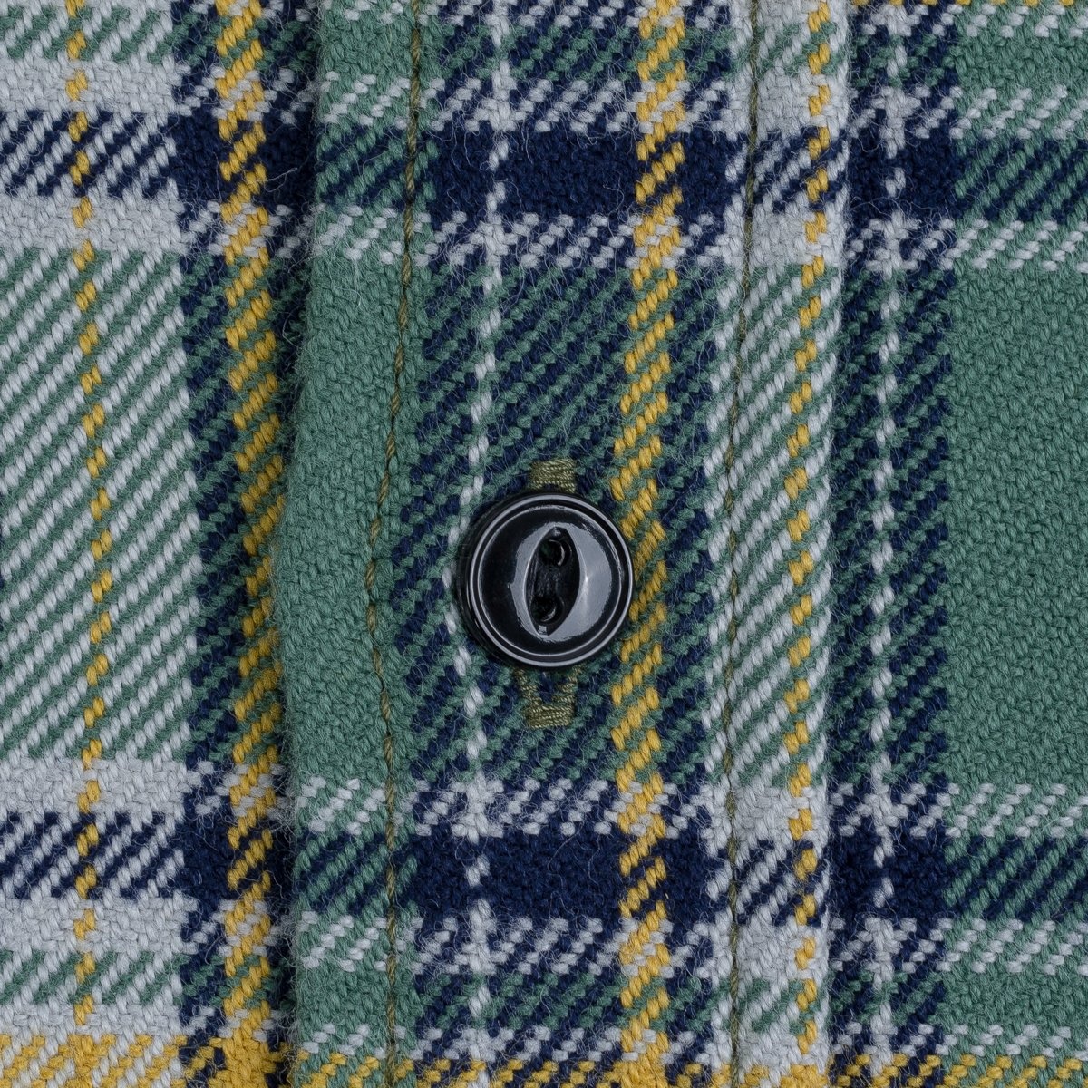 Ultra Heavy Flannel Tartan Check Work Shirt - Green - 11