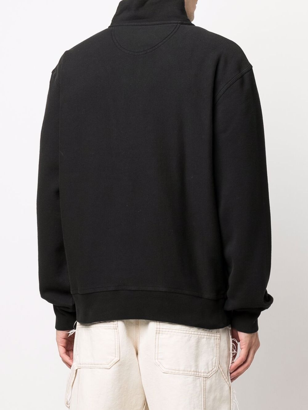 mock-neck zip-up sweatshirt - 4