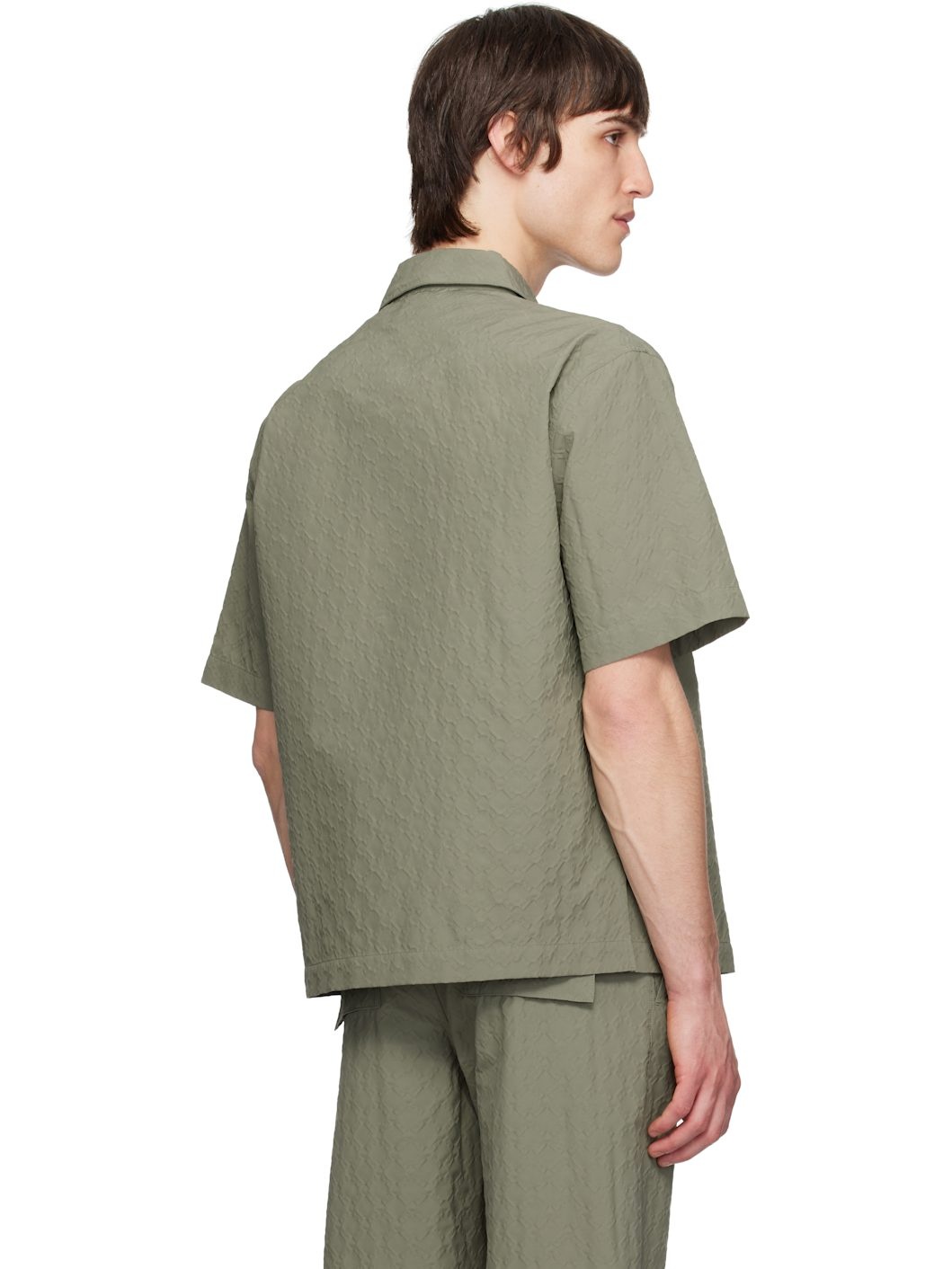 Khaki Textured Monogram 72 Shirt - 3