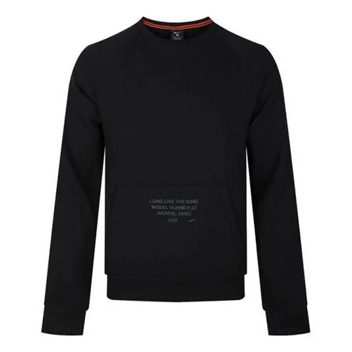 Nike LeBron Fleece Lined Long Sleeves Round Neck Pullover Black BV3633-010 - 1