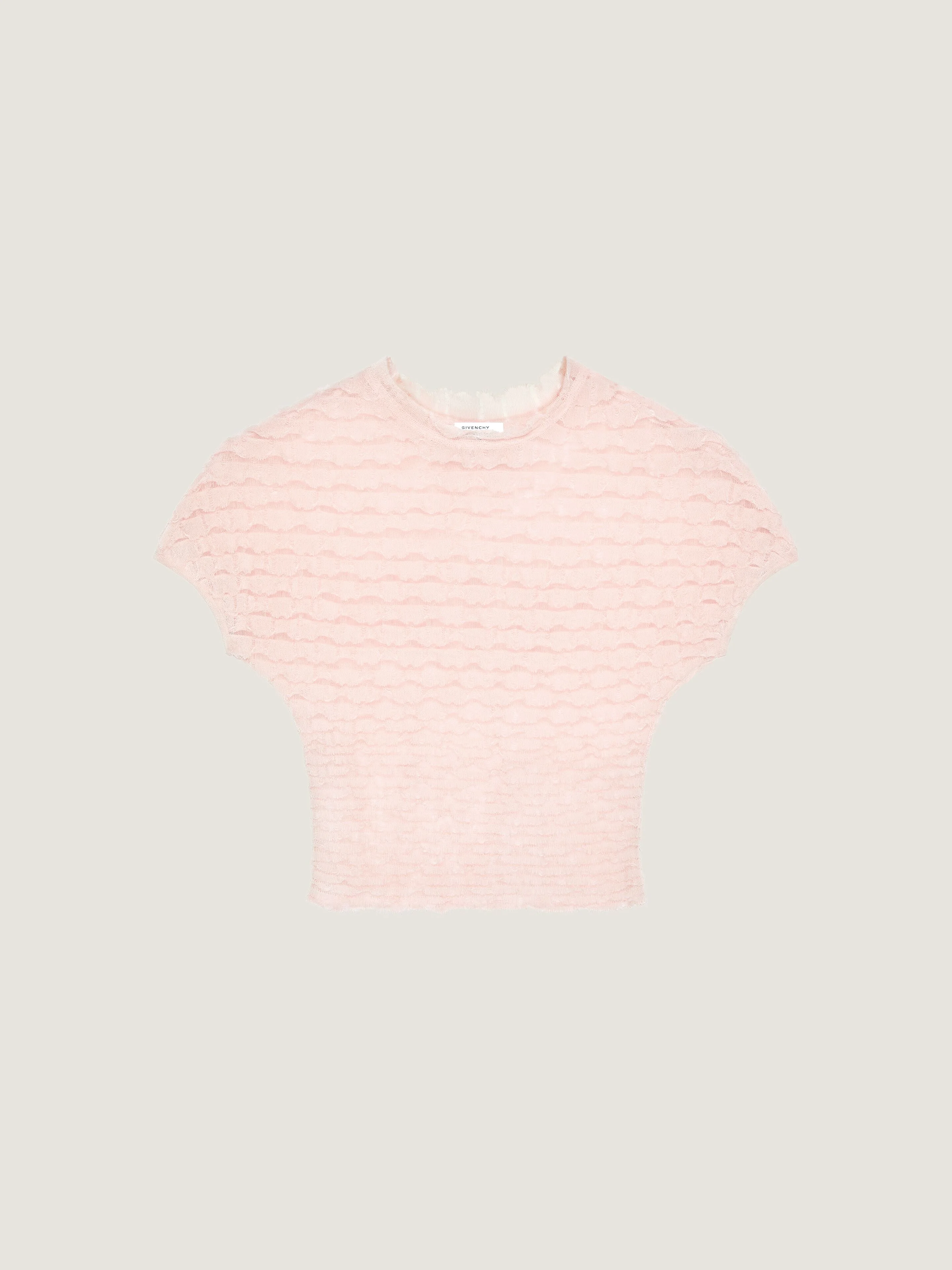 CROPPED TOP WITH NYLON FRILLS - 1