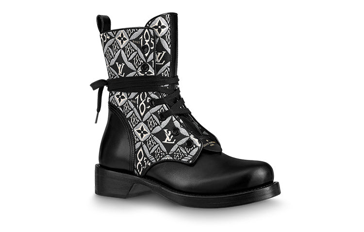 (WMNS) LOUIS VUITTON Metropolis Boots 'Black White Monogram' 1A8DEY - 2