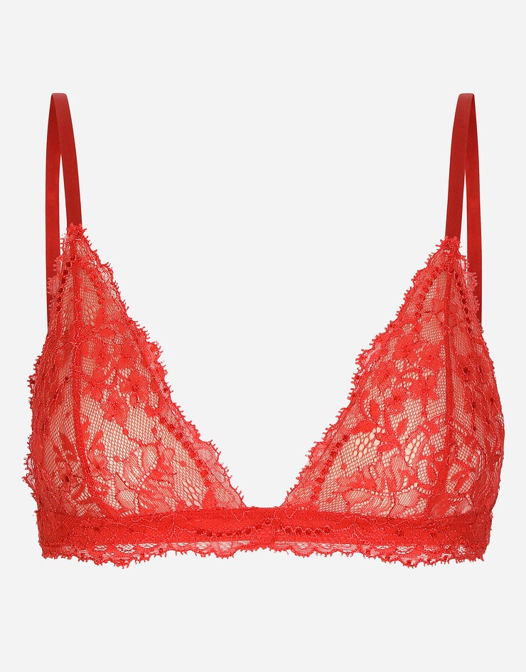 Chantilly lace triangle bra - 1