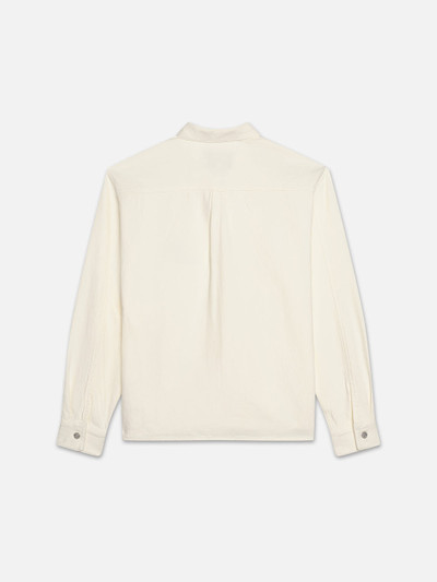 FRAME Textured Terry Overshirt in Off White outlook