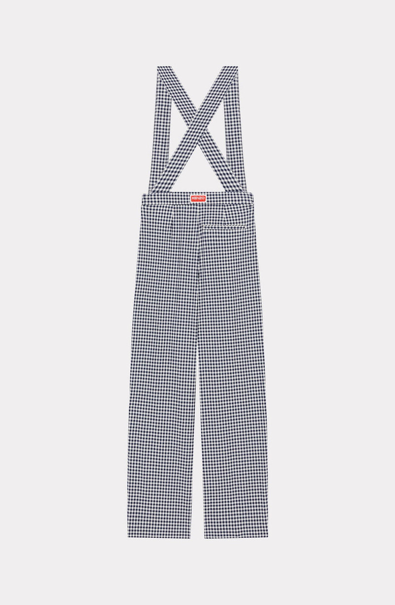 KENZO Gingham tie-waist trousers outlook