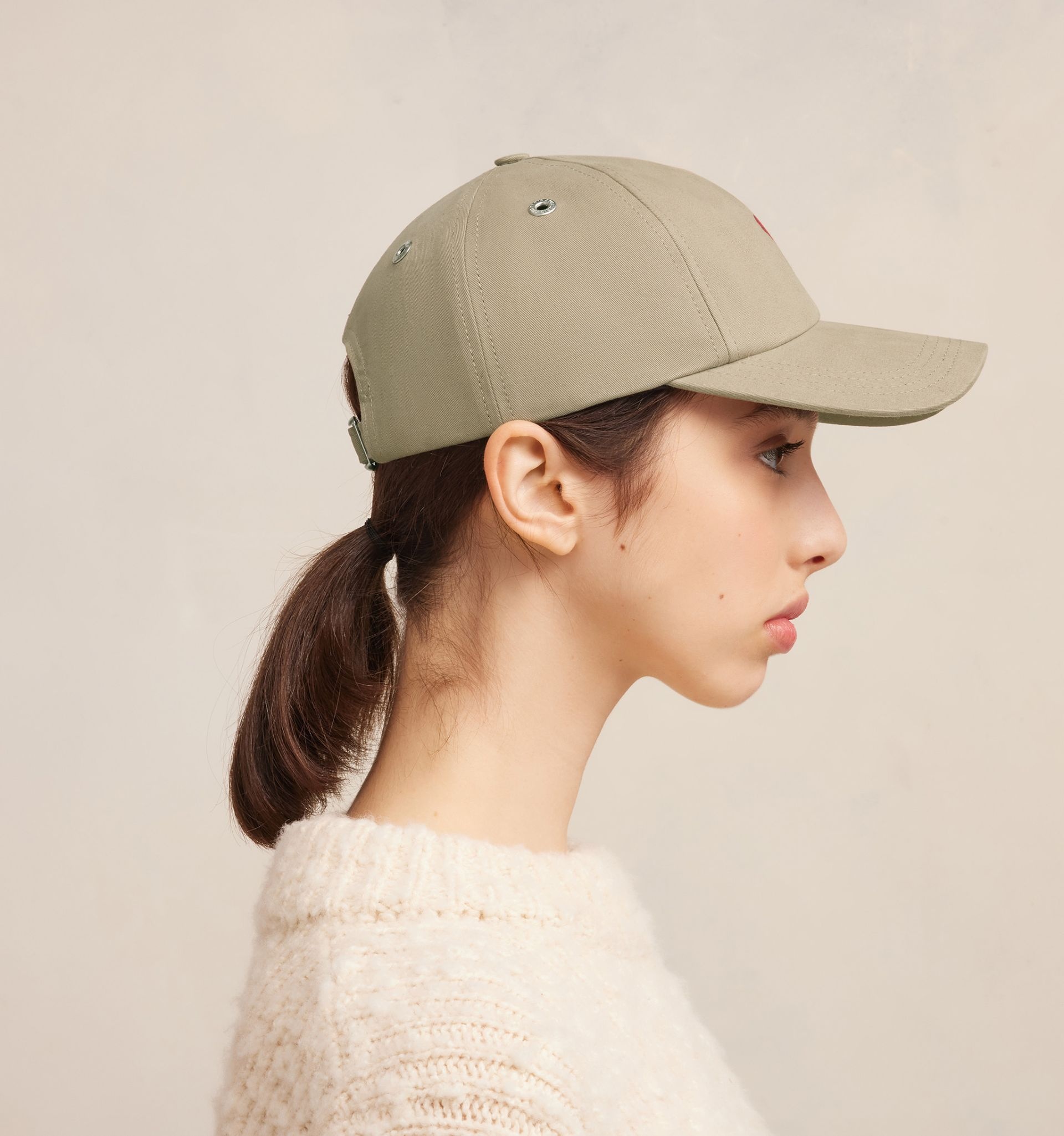 Red Ami De Coeur Embroidery Cap - 4