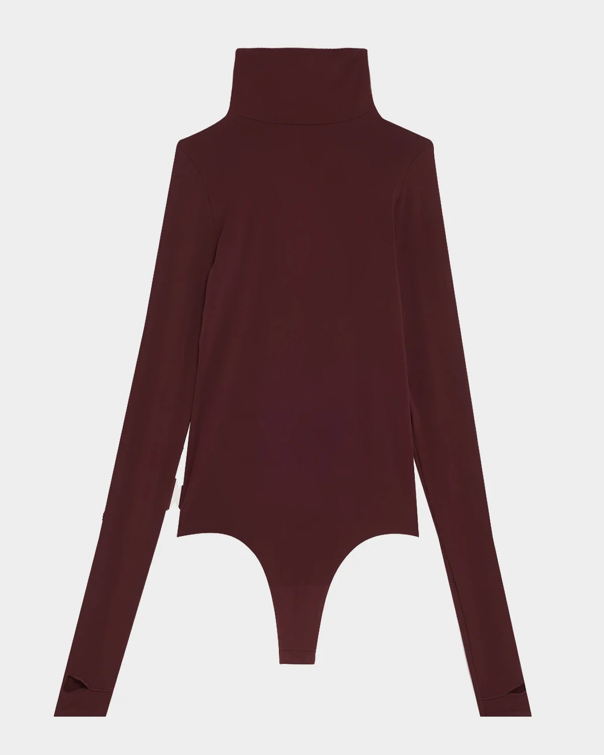 Matte Long-Sleeve Turtleneck Bodysuit - 1