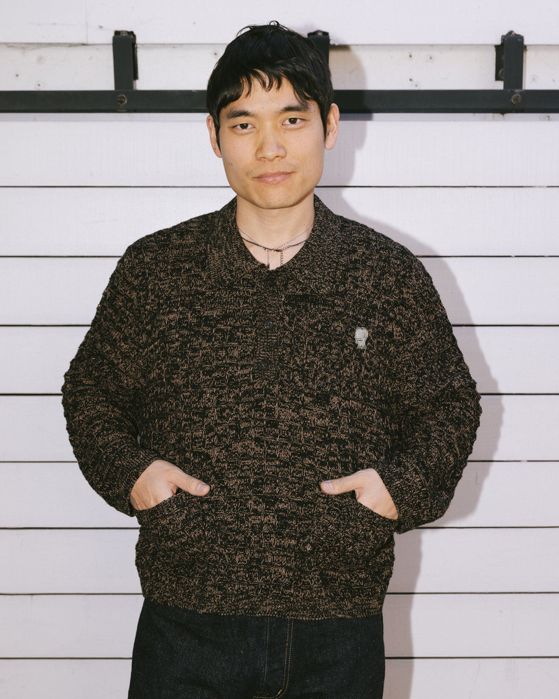 Waffle Pullover Sweater - Charcoal 2