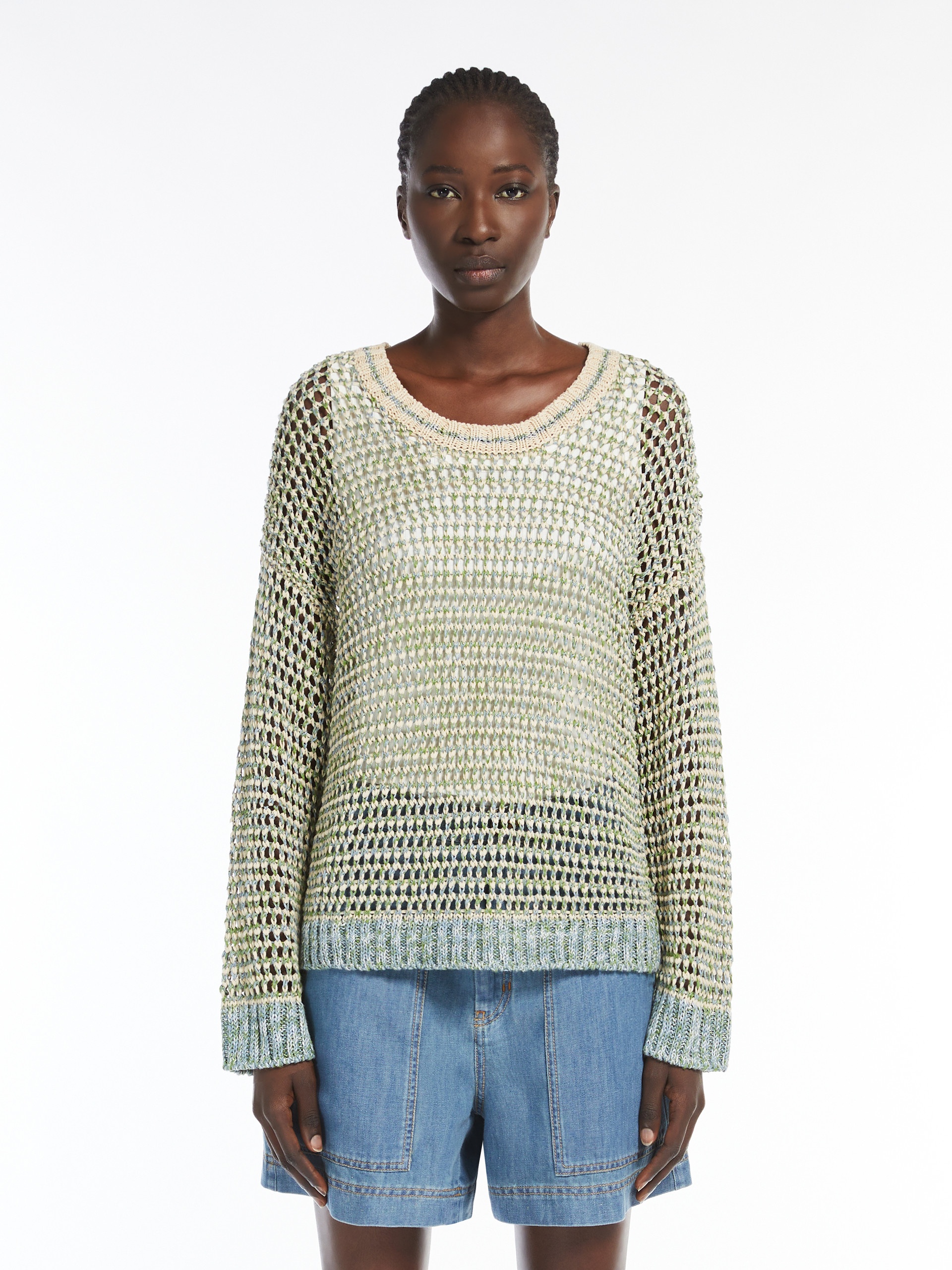 LIUTO3 Linen and cotton mesh jumper - 3