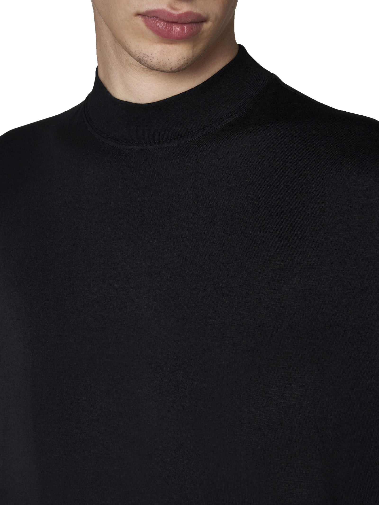 Jil Sander Men Cotton Mock-Neck T-Shirt By Jil Sander - 5