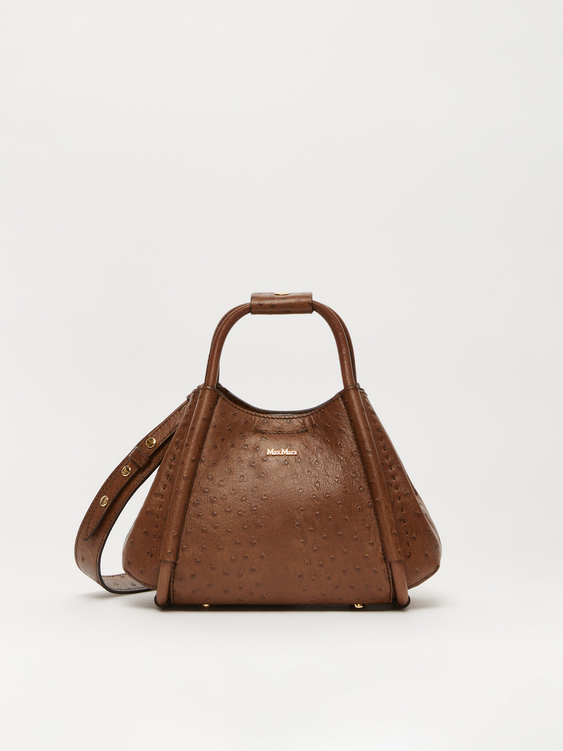 MARINXSOSTRICH Extra-small ostrich-print leather Marine Bag 4