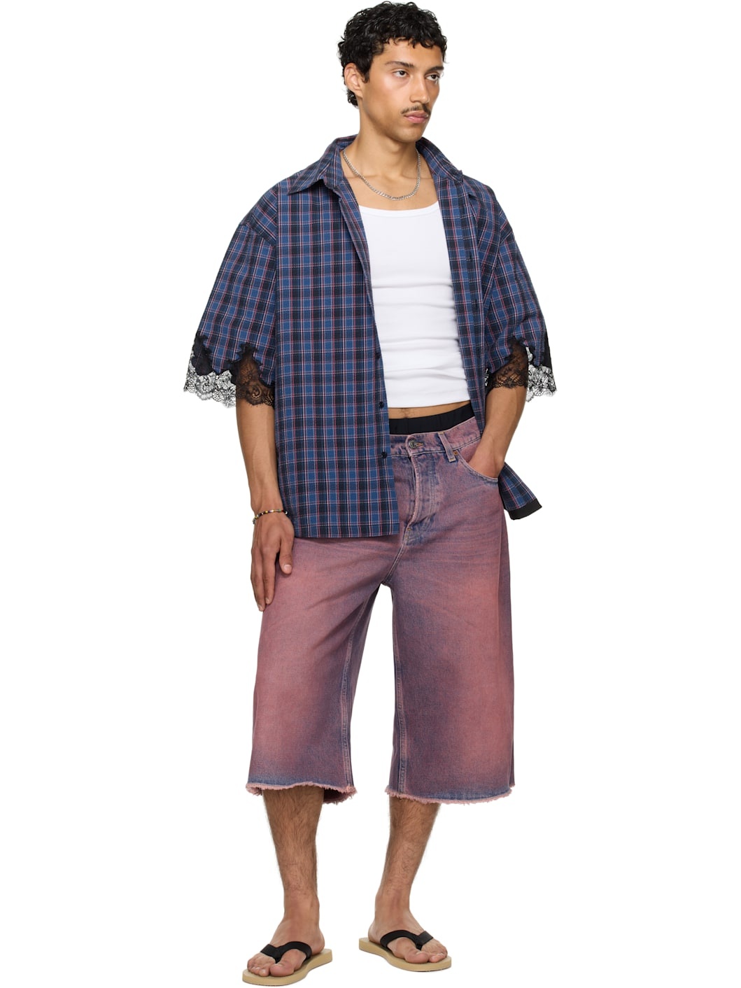 SSENSE Exclusive Navy Lace Overshirt - 5