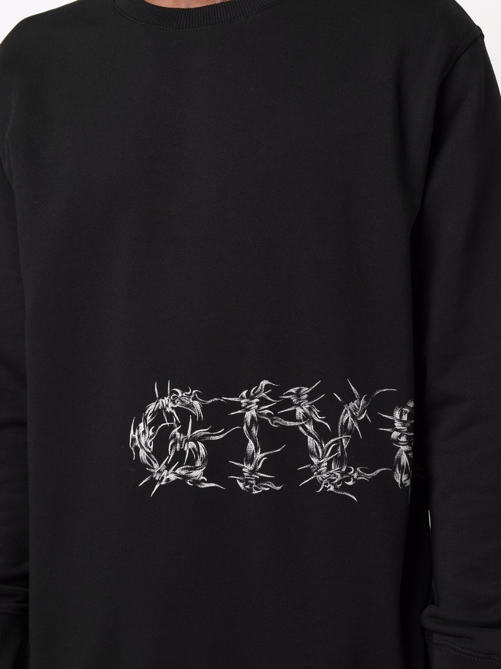 barbed wire-print sweatshirt - 5