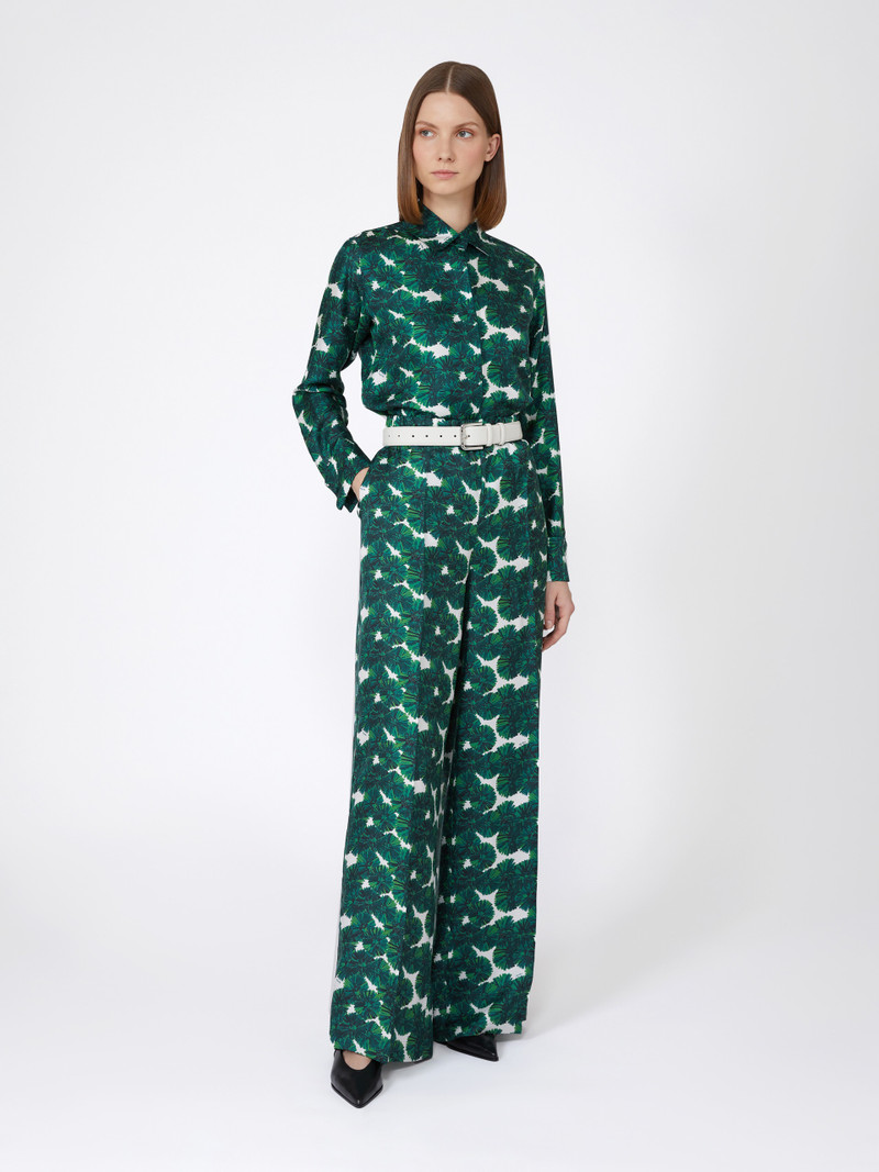 Max Mara RODESIA Mannish printed silk shirt outlook