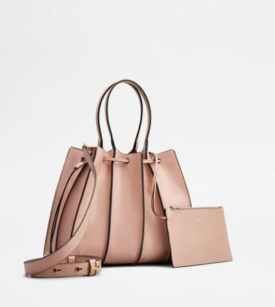 Tod's BUCKET BAG IN LEATHER SMALL - PINK outlook