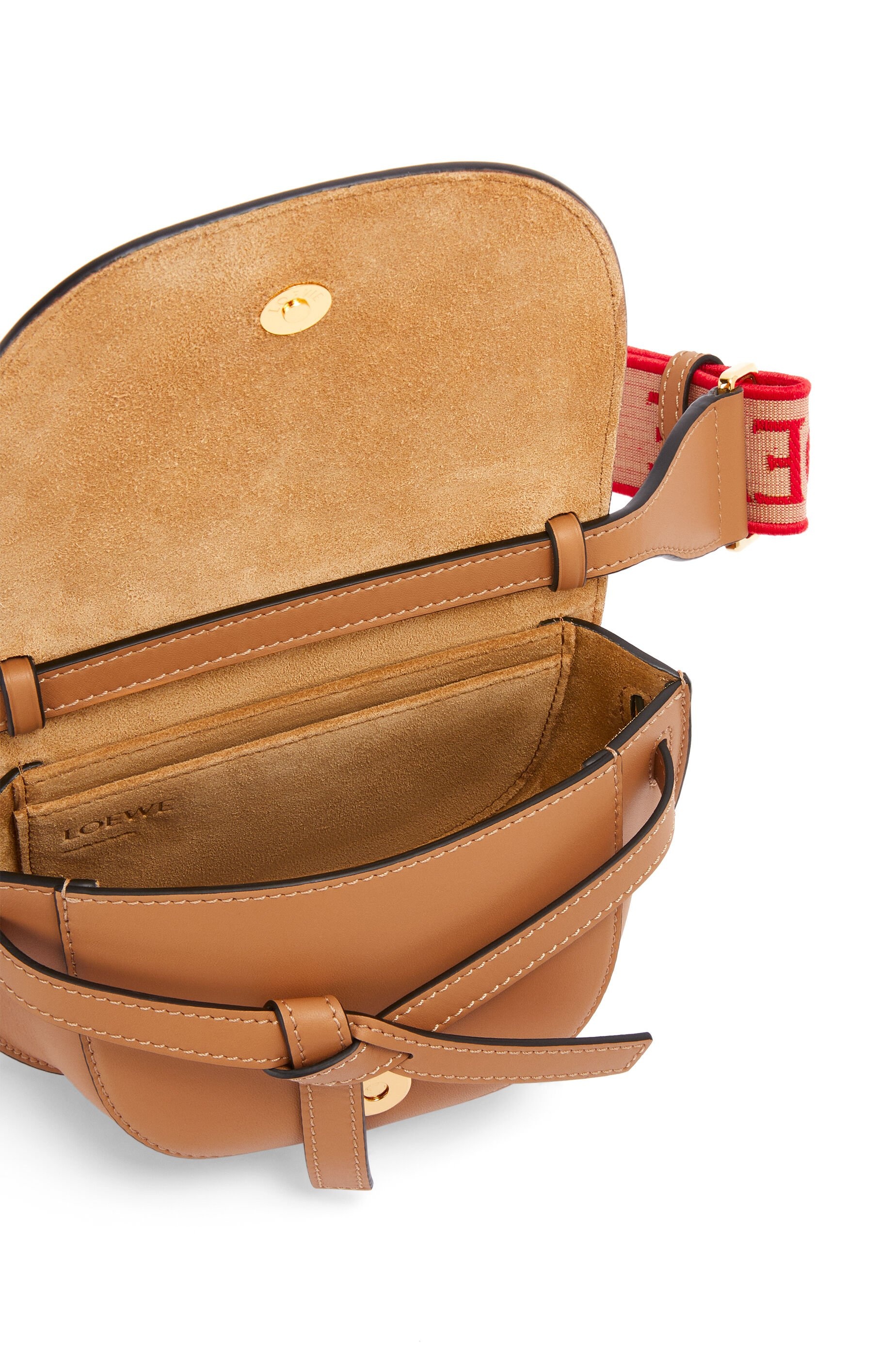 Mini Gate Dual bag in soft calfskin and jacquard - 7