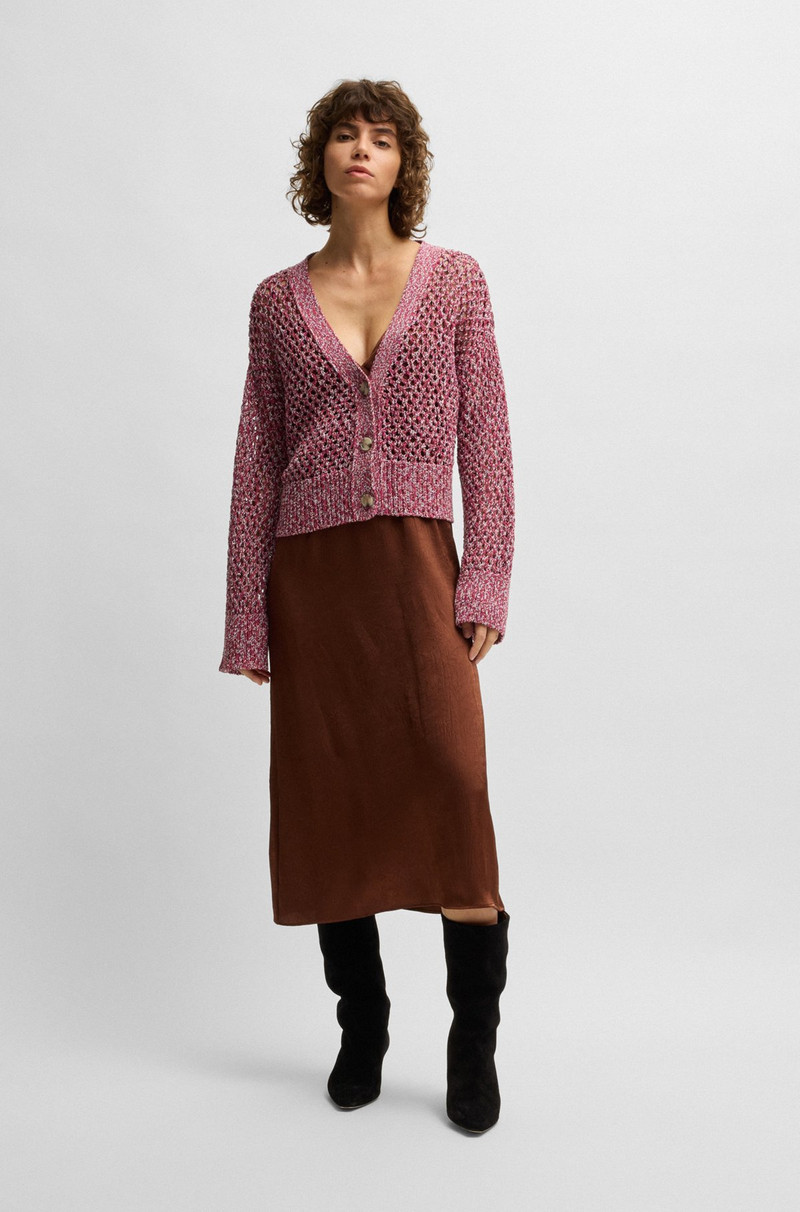 BOSS REVERSIBLE CARDIGAN WITH OPEN STRUCTURE outlook
