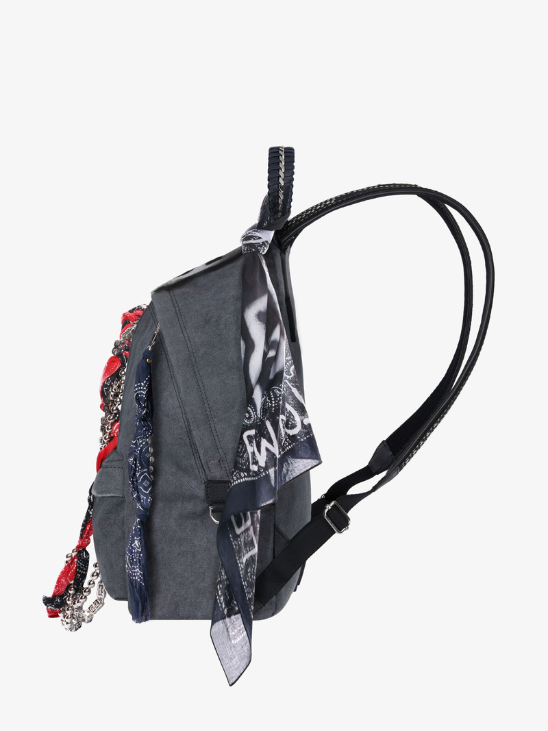 DOUBLE U BACKPACK WITH TAG EFFECT DOG PRINTS 4