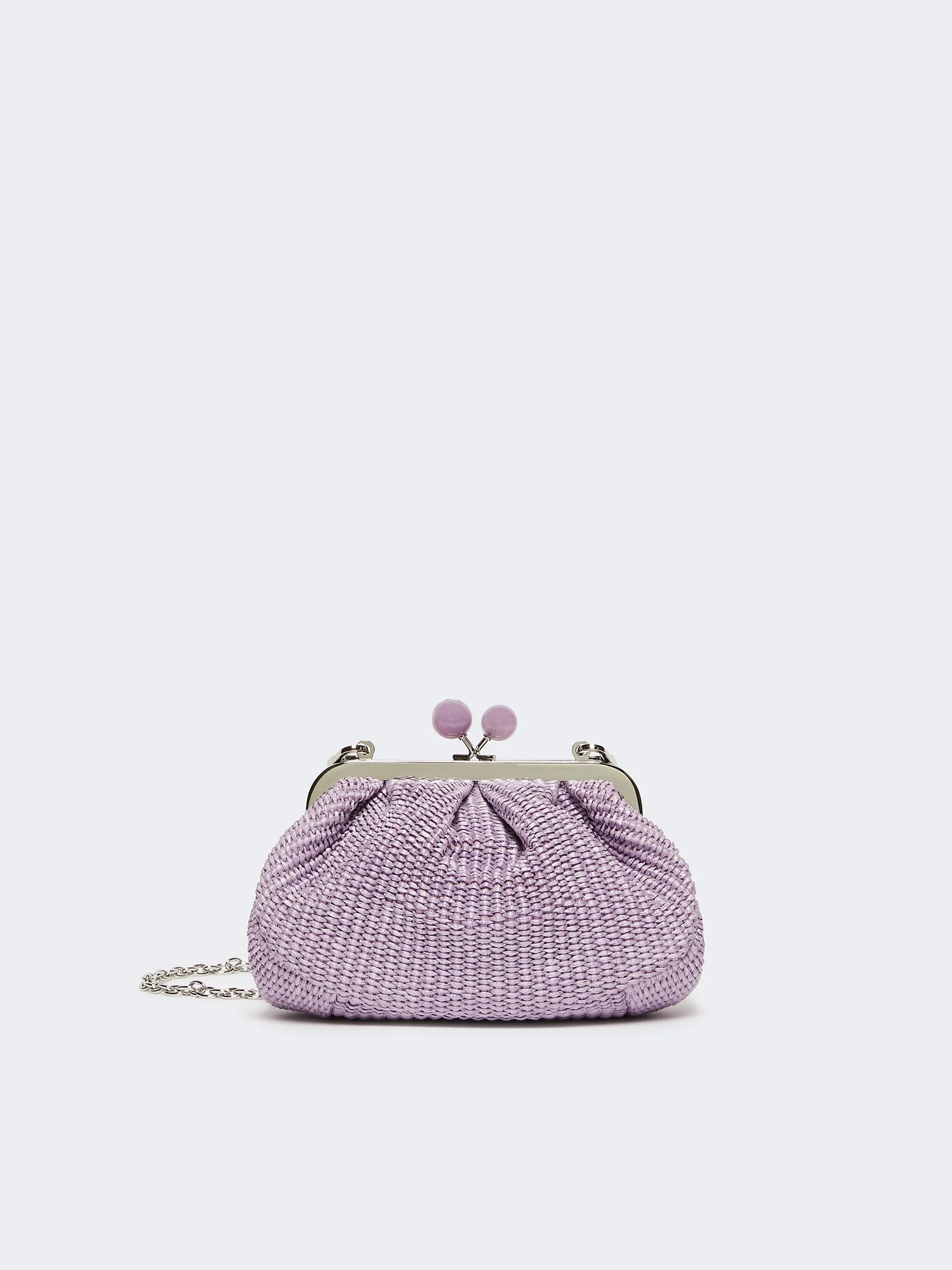 Small raffia-effect Pasticcino Bag - LILAC - 1