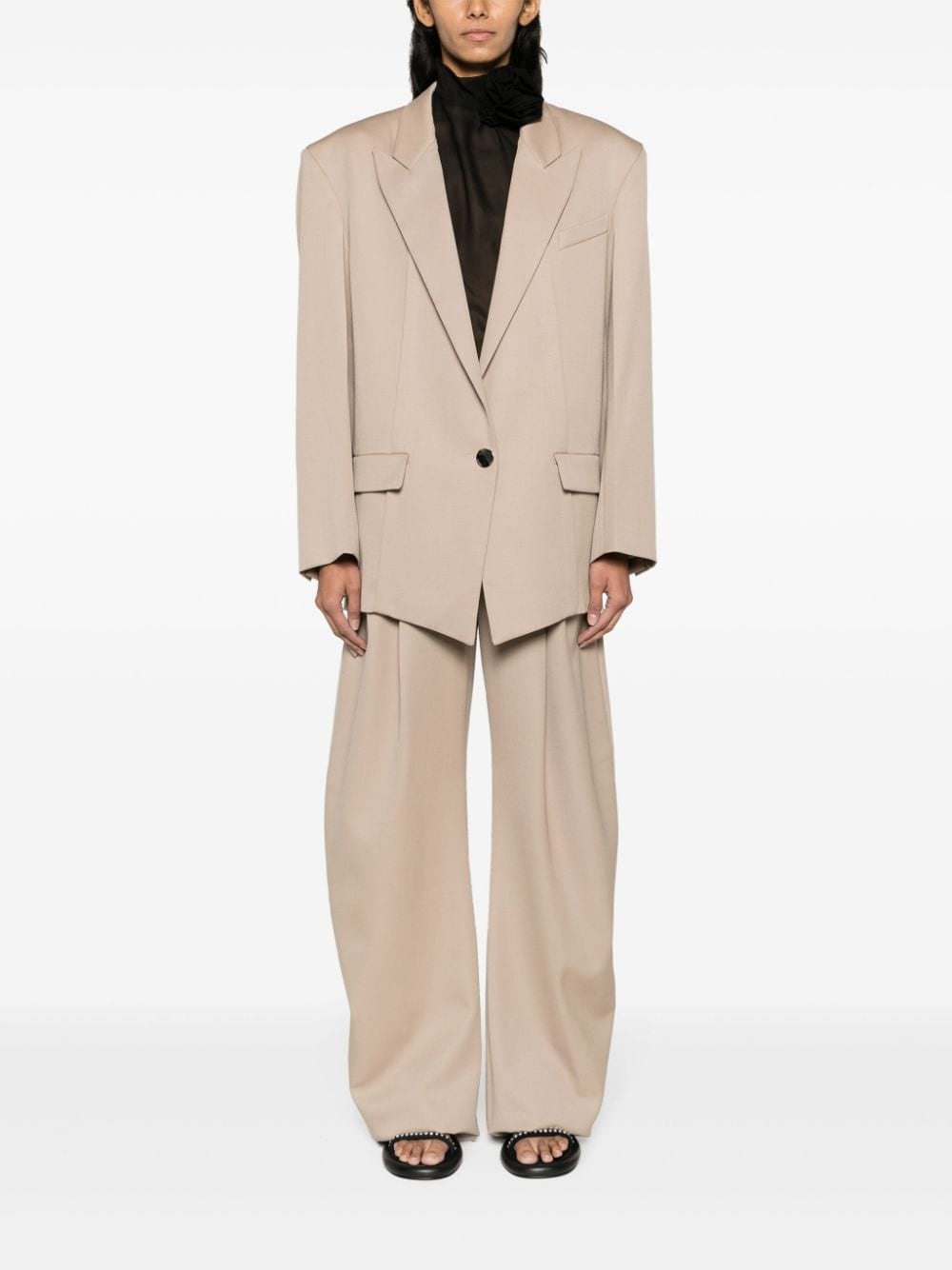 Glen oversized single-breasted blazer - 2